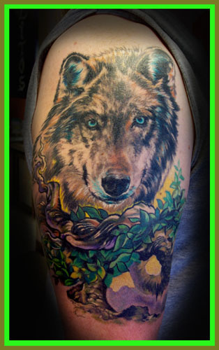 Tattoos - WOLF STARE !! - 21566